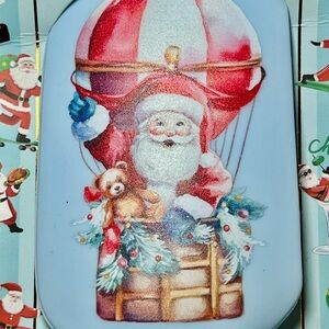 Santa Hot Air Balloon Silicone Spatula + Santa Cookie Cutter Christmas Baking